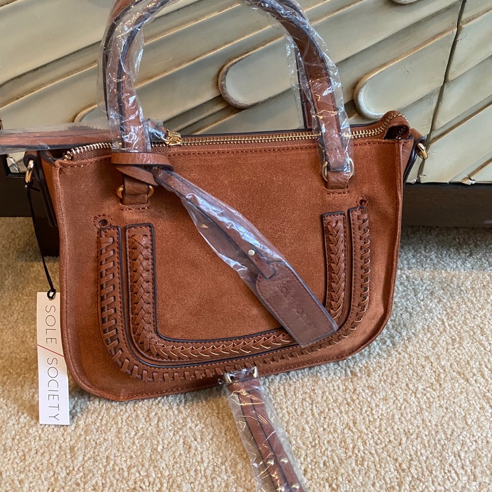 NWT Sole Society Destin Crossbody 2 in Cognac